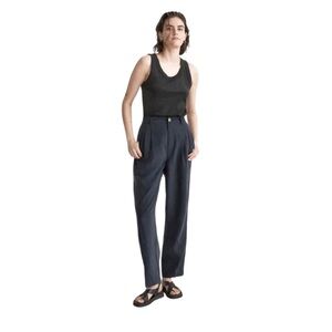 MADEWELL NWT The Tailored Tapered Pant In Softdrape In Deep Indigo Size 6